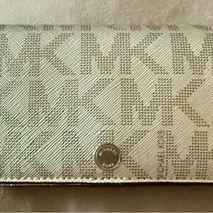 Michael Kors metallic silver Monogram Wallet